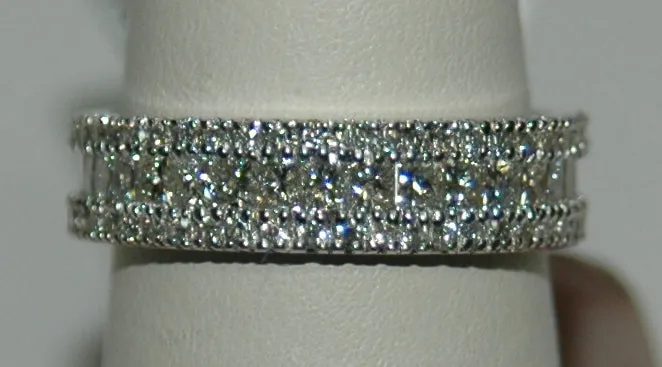 18K White Gold 0.63ct Diamond Anniversary Women's Wedding Band