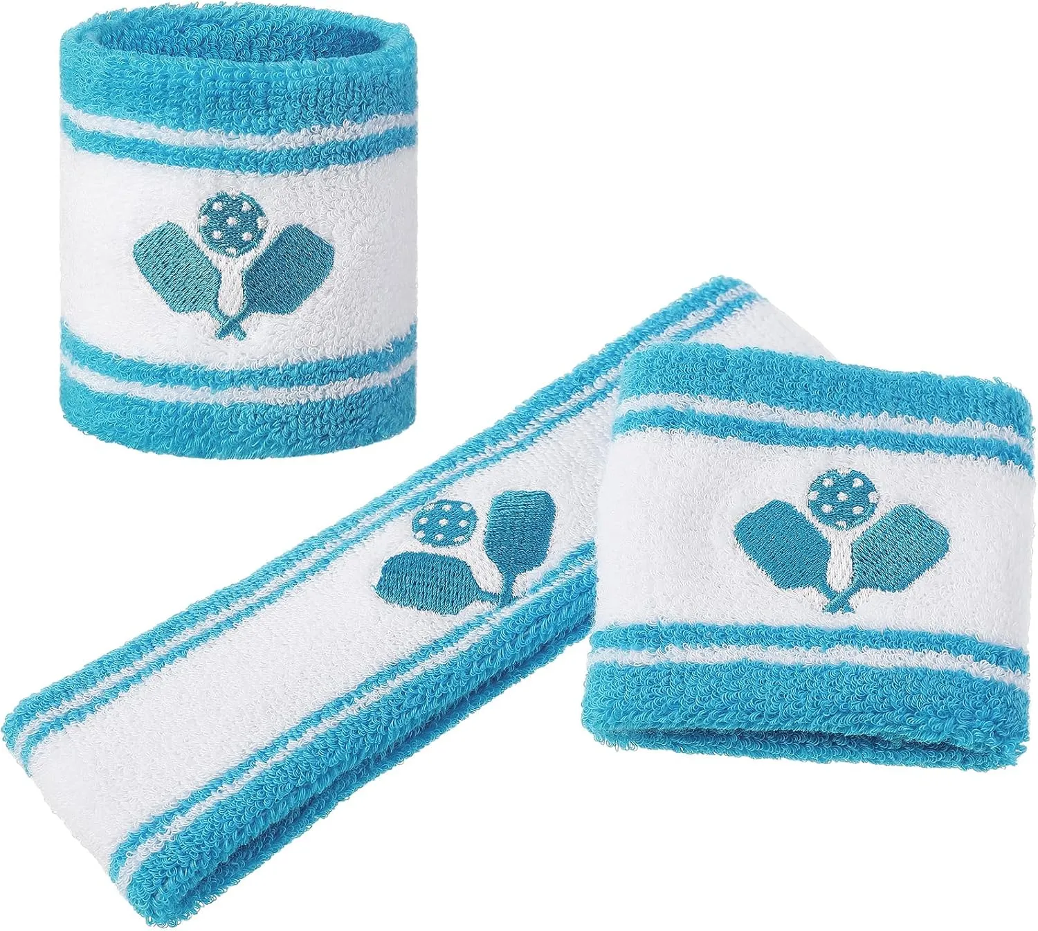 3 Pcs Dink Ball Gifts Set Headband Wristband Gift Set Accessories for Woman Men Fun