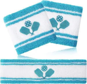 3 Pcs Dink Ball Gifts Set Headband Wristband Gift Set Accessories for Woman Men Fun