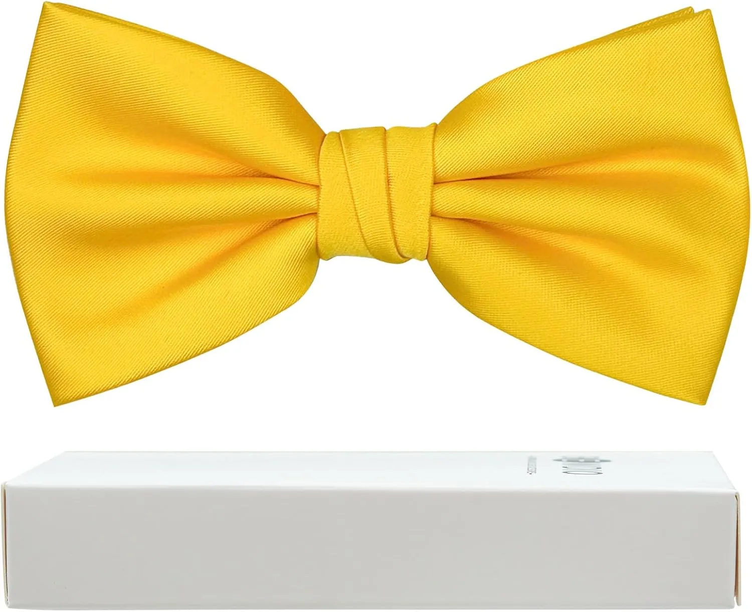 Adjustable Bow Ties for Men, Classic Solid Color Pre-Tied Bowties with Gift Box for Mens Wedding Party