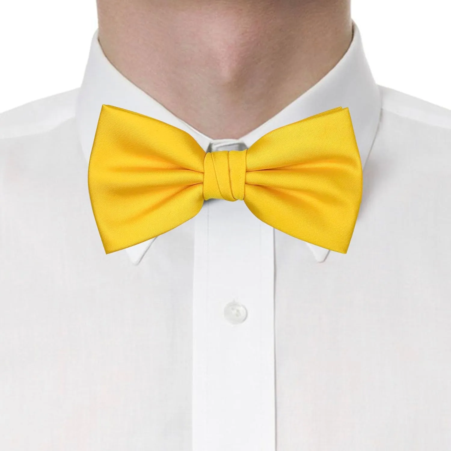 Adjustable Bow Ties for Men, Classic Solid Color Pre-Tied Bowties with Gift Box for Mens Wedding Party
