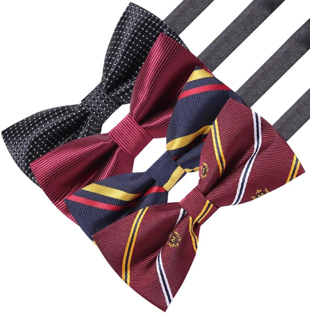AUSKY 8 PACKS Elegant Adjustable Pre-tied Bow Ties for Men Boys (1&4&5&6&8 Pack for option)