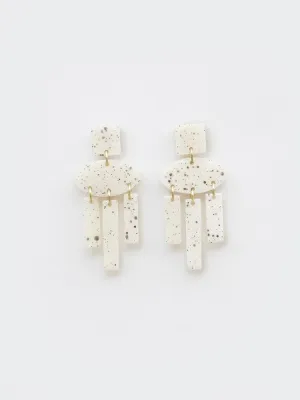 Dappled Shapes Earrings - White