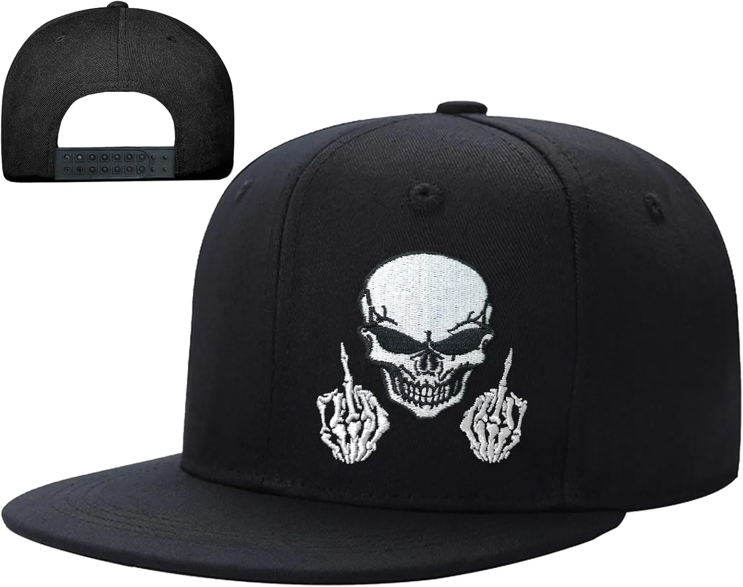 Embroidery Flat Bill Hats for Men Flat Brim Snapback Hats for Men Snap Back Mens Trucker Golf Hat