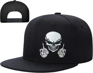 Embroidery Flat Bill Hats for Men Flat Brim Snapback Hats for Men Snap Back Mens Trucker Golf Hat