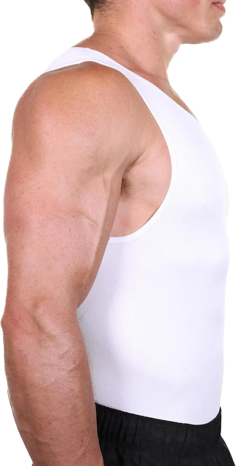 Esteem Apparel EliteSlim Men's Compression Shirt to Hide Gynecomastia Moobs Abs Chest Stomach Slimming Shapewear