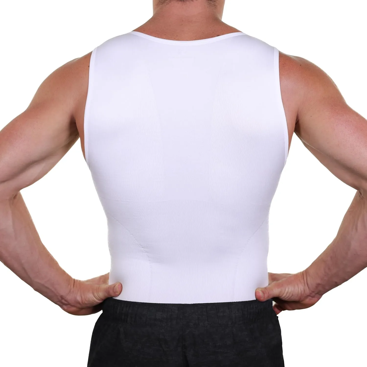 Esteem Apparel EliteSlim Men's Compression Shirt to Hide Gynecomastia Moobs Abs Chest Stomach Slimming Shapewear