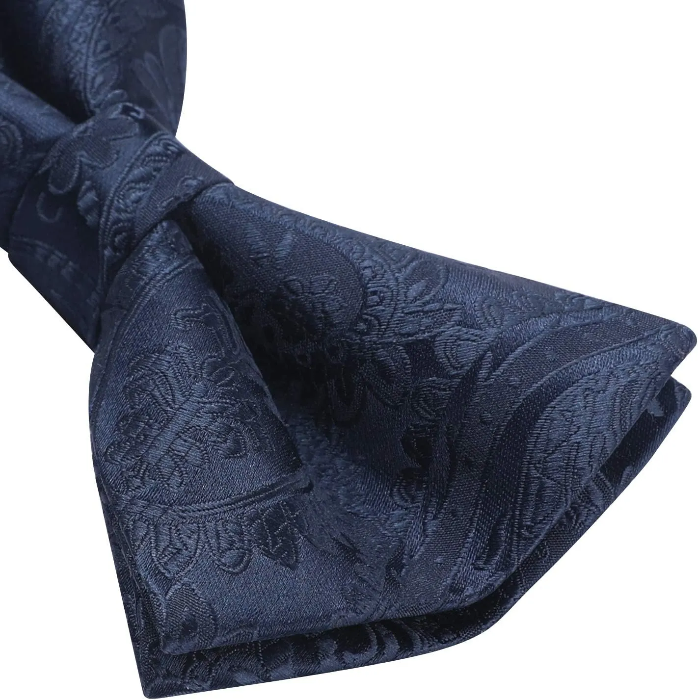 HISDERN Bow Ties for Men Pretied Bow Tie Set Paisley Classic Bowties and Pocket Square Cufflinks Set for Wedding Party