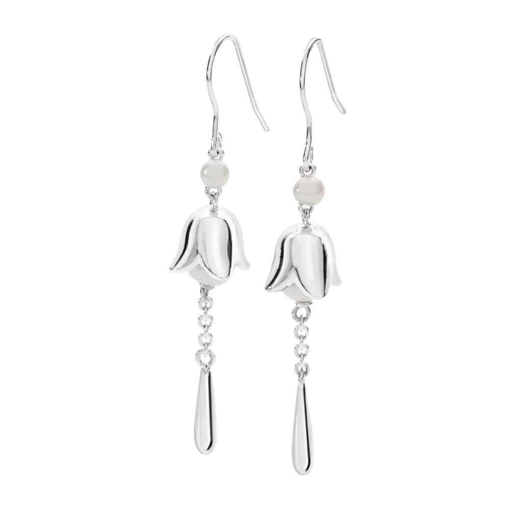 Lily of the Valley Earrings in Sterling Silver