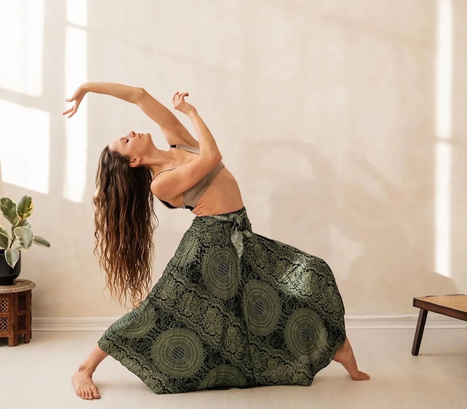 Long Skirts for Women Maxi Boho Skirt Floral Print