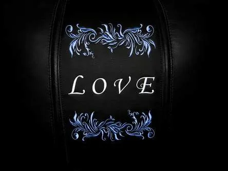 Love Floral Horizontal Blue Logo Panel