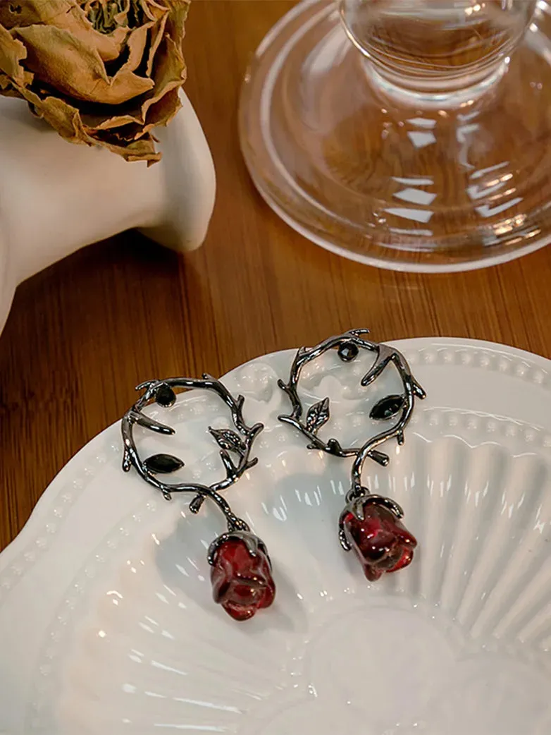 Miss Danger 's Thorn Rose Earrings