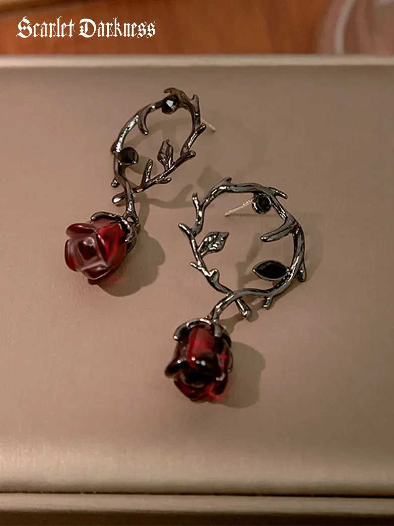 Miss Danger 's Thorn Rose Earrings