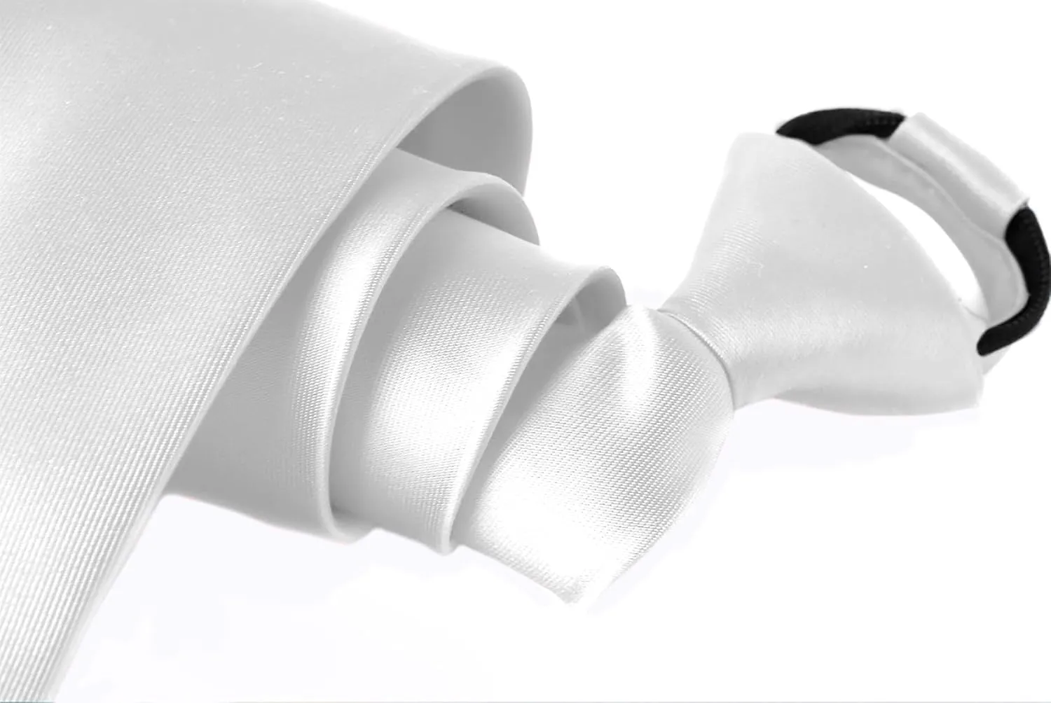 Moda Di Raza Ties For Men, Alternative to Clip On, Woven Microfiber Satin Silk Finish, Zipper Necktie For Adult and Boys