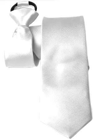 Moda Di Raza Ties For Men, Alternative to Clip On, Woven Microfiber Satin Silk Finish, Zipper Necktie For Adult and Boys
