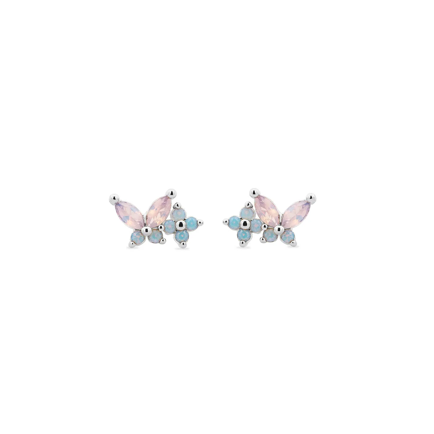 Silver Cho Butterfly Studs