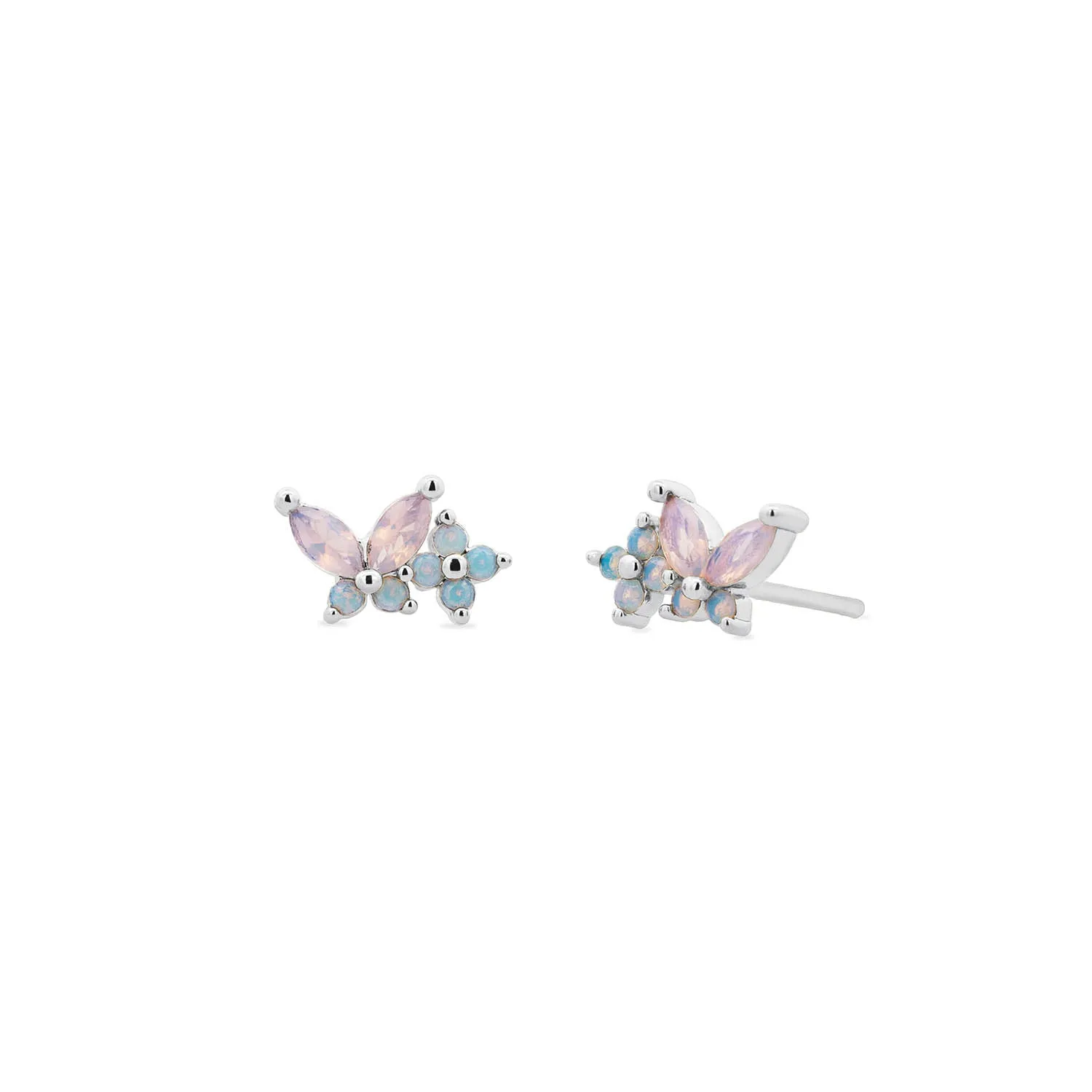 Silver Cho Butterfly Studs