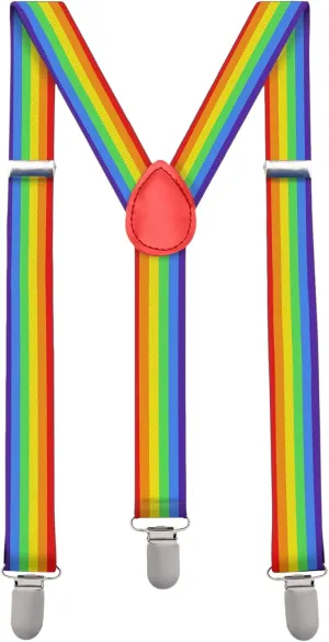 Suspenders for Men, Men's Suspenders, Suspenders Women - Adjustable Size Elastic 1 inch Wide Y Shape Costume Suspenders