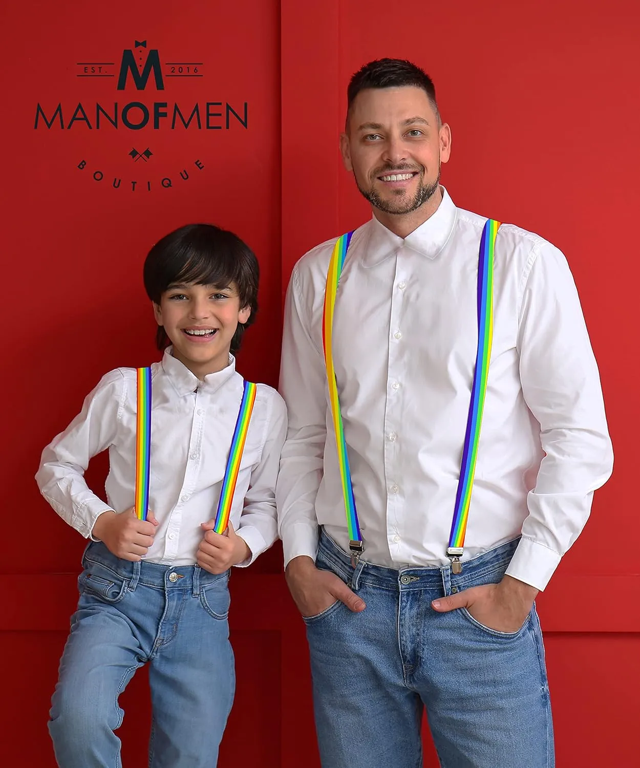 Suspenders for Men, Men's Suspenders, Suspenders Women - Adjustable Size Elastic 1 inch Wide Y Shape Costume Suspenders