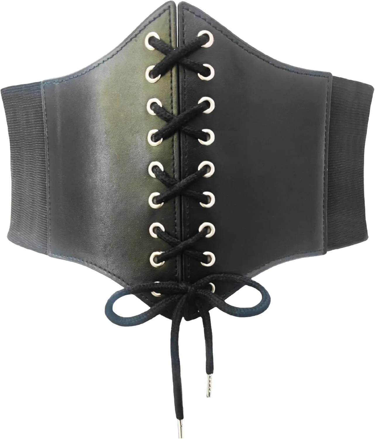 Women's Lace-Up Corset Waspie Wide Belt Retro Elastic Waist Tied for Ladies Halloween Costume